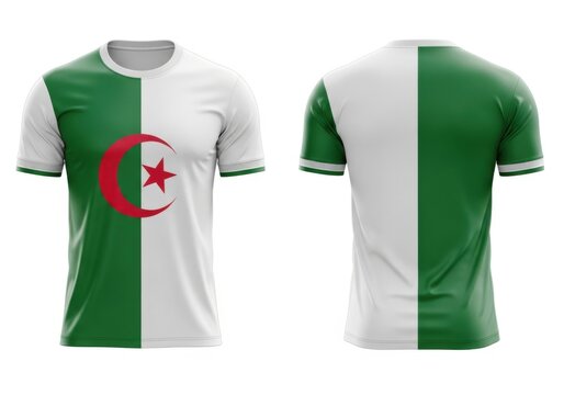 Algeria flag tshirt design mockup