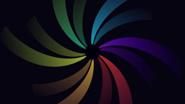 creative rainbow gradient swirl vector motion graphic