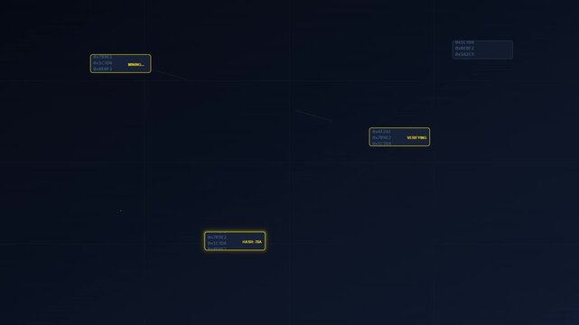 Crypto Mining Hashrate Digital Block Background Animation