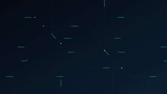 Cyber Circuit Connection Path Animated Tech Background