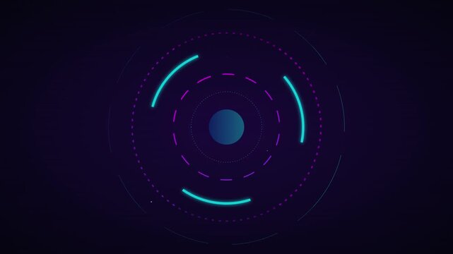 cyber tech abstract portal vortex vector animation