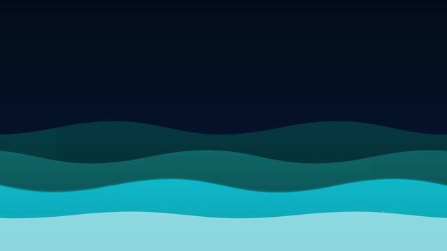 Deep Ocean Marine Blue Fluid Wave Animation