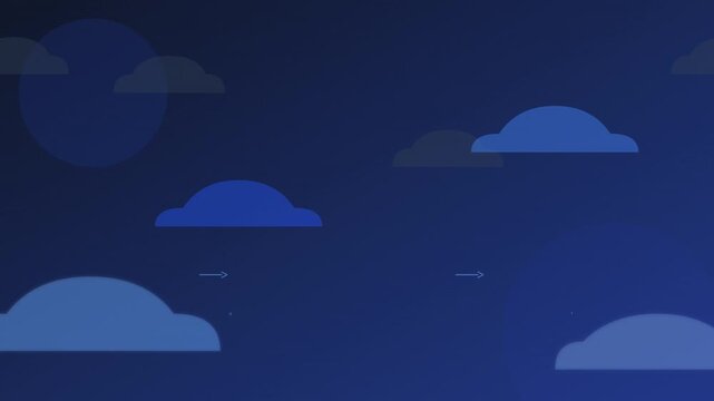 digital transformation cloud computing flat vector motion graphic