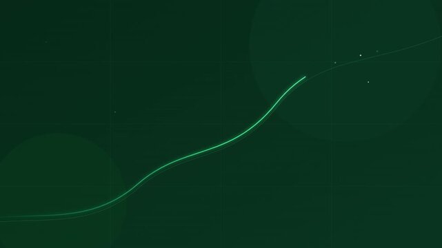 Elegant Emerald Green Profit Margin Growth Animation Background