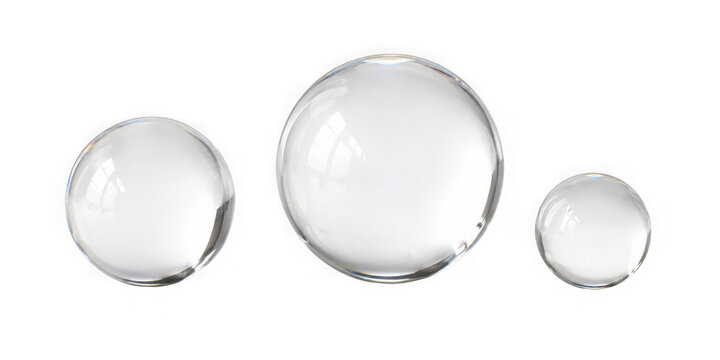 Set of water droplets isolated on transparent or white background, png