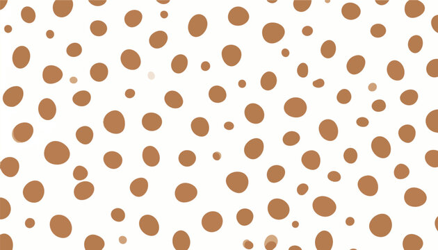 Hand Drawn Brown Polka Dot Pattern