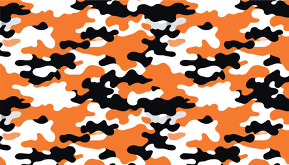 Orange and Black Camouflage Pattern © Minty Focus