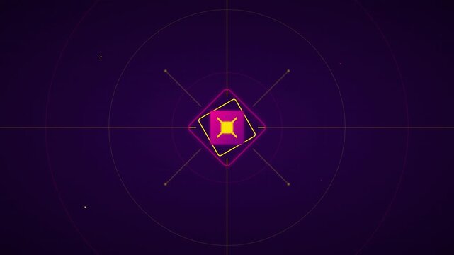 futuristic quantum computing processor core vector motion art
