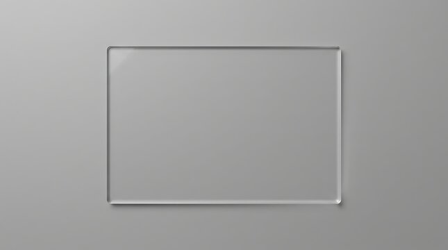 Transparent acrylic sign mockup for branding, office signage, wayfinding display, empty plaque for custom text and logo