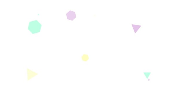 high contrast pastel geometric flat design animation