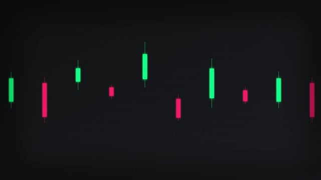 High Contrast Red And Green Volatility Market Background