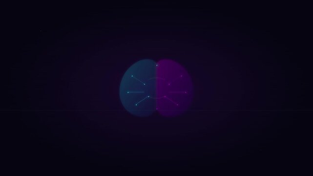 high tech artificial intelligence neural network animation