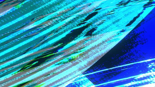 Abstract digital glitch background with cyberpunk light streaks and futuristic neon distortion loop