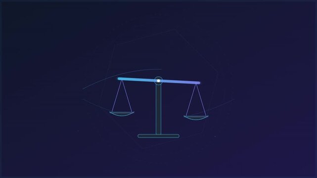legal justice scale minimalist blue corporate design
