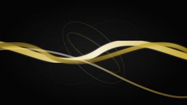 luxurious gold and black abstract vector animation