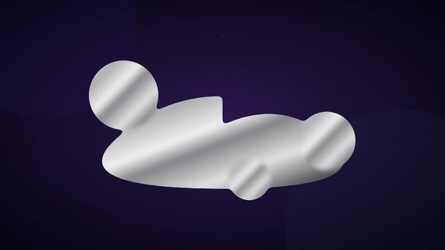 Abstract Modern Liquid Chrome Silver Gradient Animation