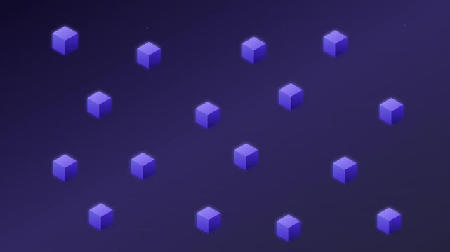 modern abstract floating cubes isometric vector background