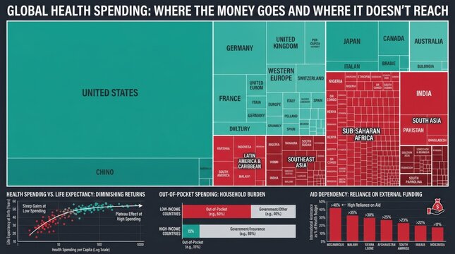 Global health spending: where money flows and who gets left behind