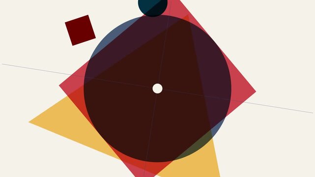 Modern Bauhaus Geometric Art Seamless Animated Pattern