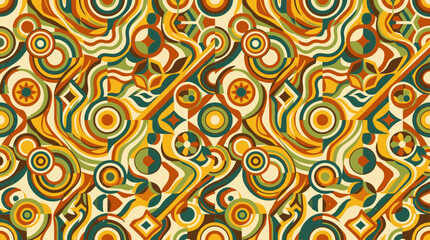 Fototapeta premium Vibrant colorful abstract shapes pattern.