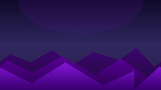 Modern Flat Vector Mountain Landscape Scroll Animation