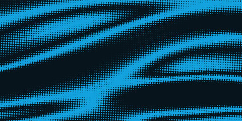 Naklejka premium Digital circles of blue glowing dots. Information particles in a neural network. Big data visualization into cyberspace.