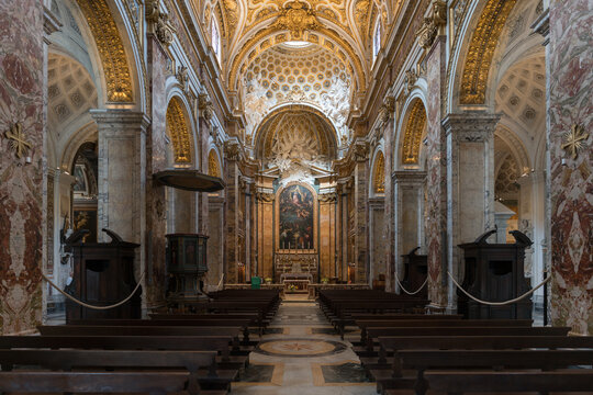 San Luigi dei Francesi (St. Louis of the French) baroque and renaissance styled church in Rome, Italy	
