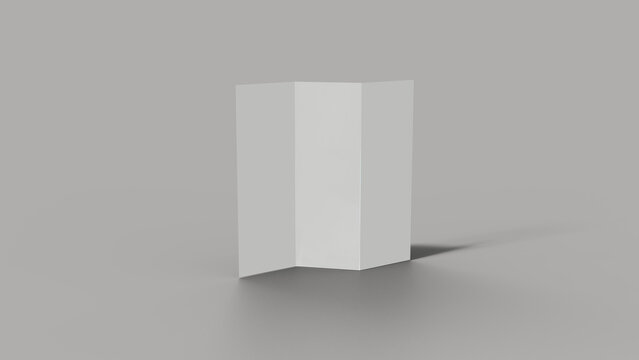 Isolated image brochure three fold half paper