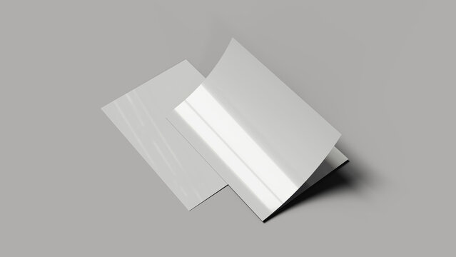 Isolaed image brochure three fold a4