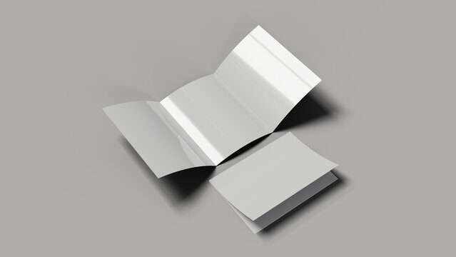 Isolaed image brochure three fold a4