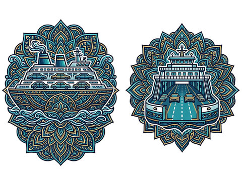 Intricate blueprint style architectural building design.