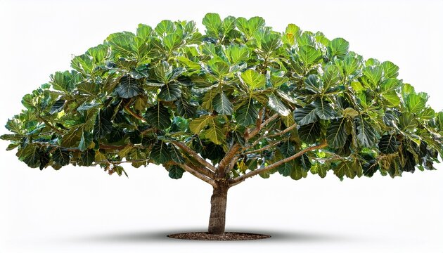 ficus lyrata or fiddle leaf fig tree isolated