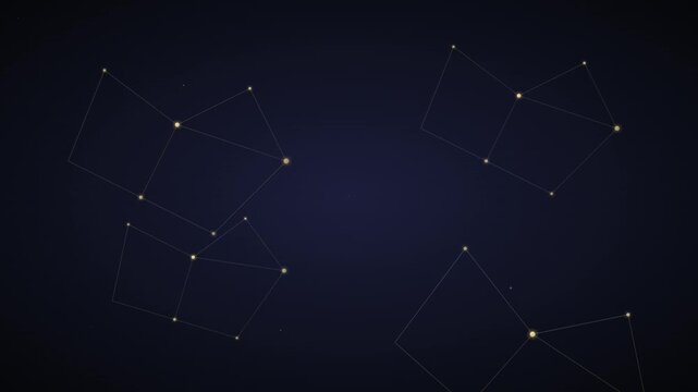 abstract vector constellation network ai connectivity animation