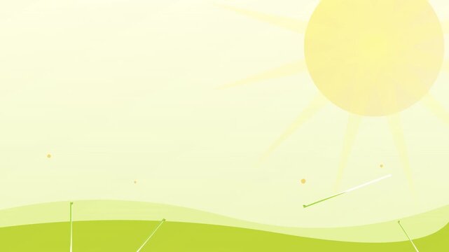 renewable energy solar wind green yellow animation