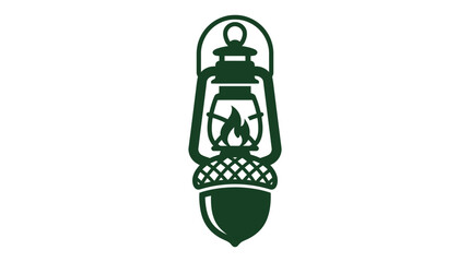 Vintage Lantern with Acorn Base Icon © Shop