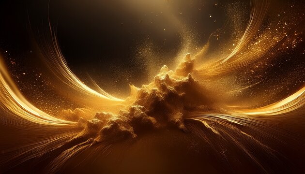 Abstract Golden Dust Explosion With A Dynamic Earthy Texture