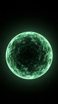 Close up view of a green gemstone sphere.