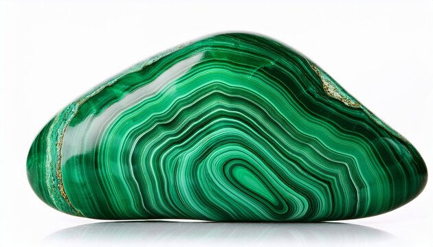 Beautiful Malachite Stone Isolated On White Background