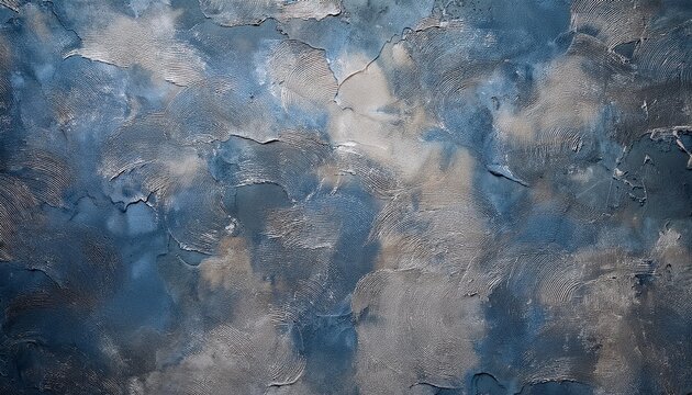 Gray Blue Venetian Plaster Wall Background Texture