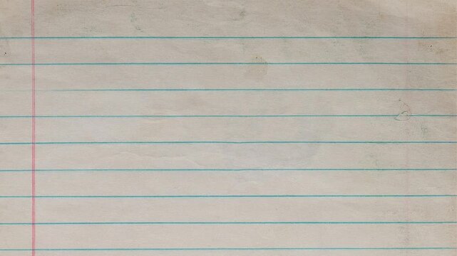 vintage notebook paper texture background. dirty antique lined notebook page. nostalgic grunge paper texture