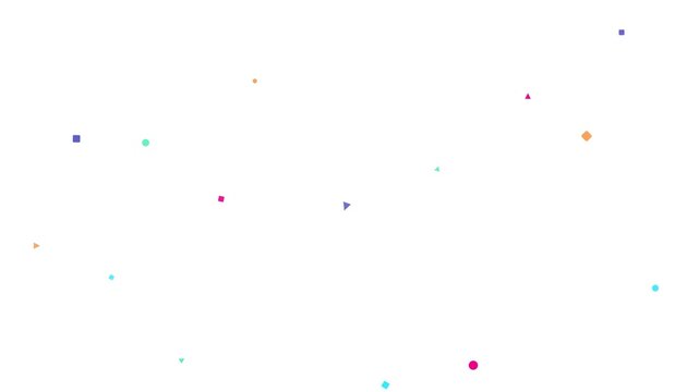 vibrant confetti celebration party abstract vector animation