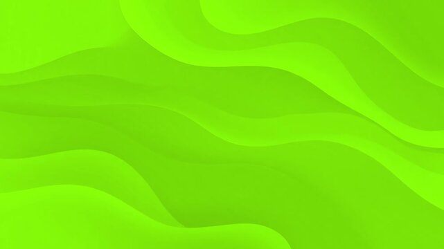 Bright lime green and neon green organic wave patterns flow gently in a seamless, fluid motion graphic loop. This energetic and clean digital backdrop is perfectly tailored for healthcare themes, eco-