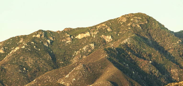 Southern Arizona's rugged Huachuca Mountains just after sunrise