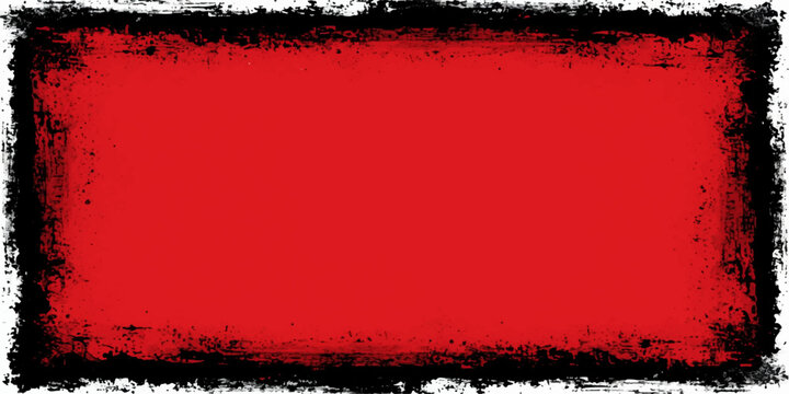 Grunge red border frame with splatter texture design