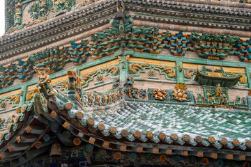 Obraz premium Historic Guangsheng Buddhist Temple Complex in Shanxi, China