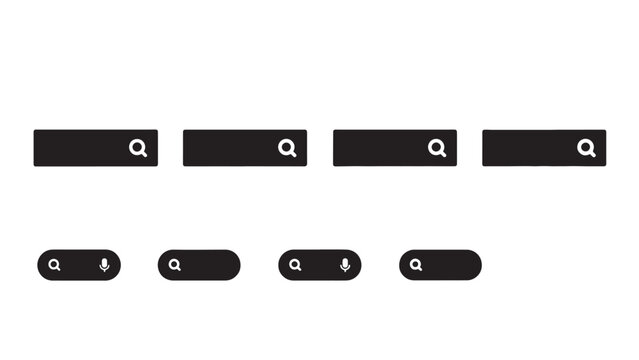 Minimalist search bar interface icons