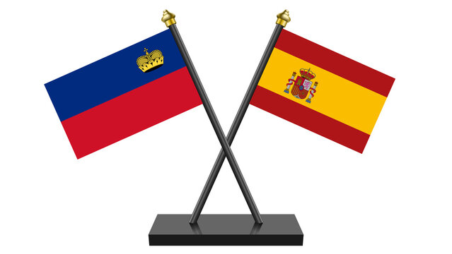 Flag of Spain and Liechtenstein