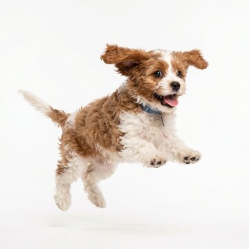Cavapoo puppy jumping