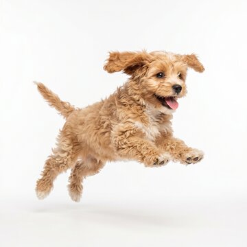 Cavapoo puppy jumping