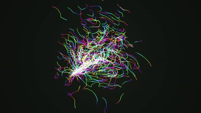 Seamless 4K loop of a glowing gold flow field morphing through an abstract topology field with cinematic depth. Ideal for data visualization, sound bath. 4K UHD.